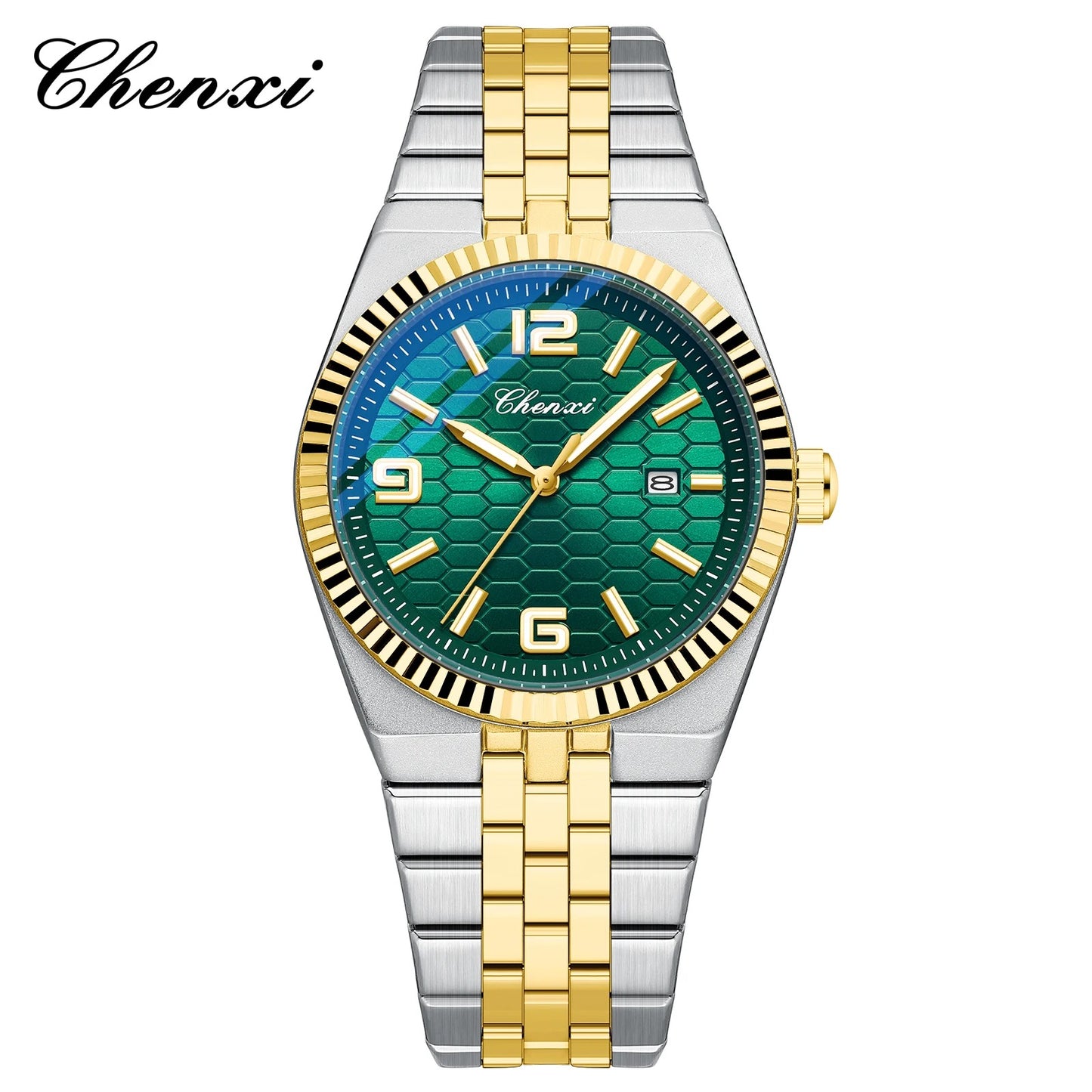 “CHENXI Men’s Luminous Circular Dial Quartz Watch – Fashion & Business”
