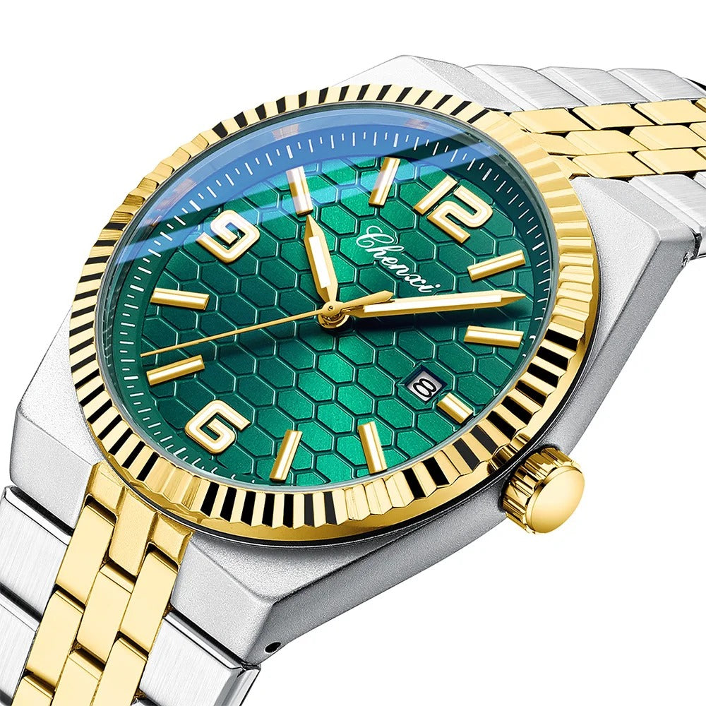 “CHENXI Men’s Luminous Circular Dial Quartz Watch – Fashion & Business”