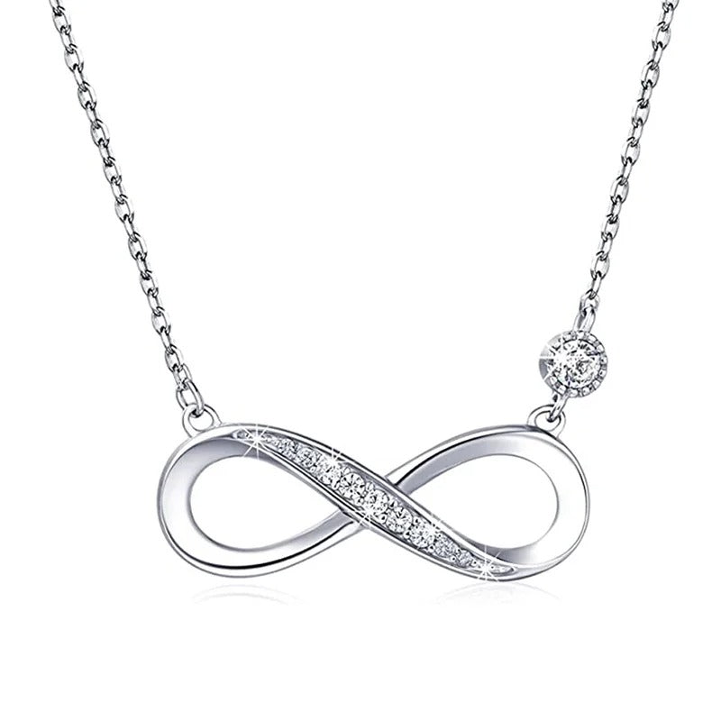 Huitan Silver Zirconia Pendant Necklace – Trendy Daily Jewelry Gift