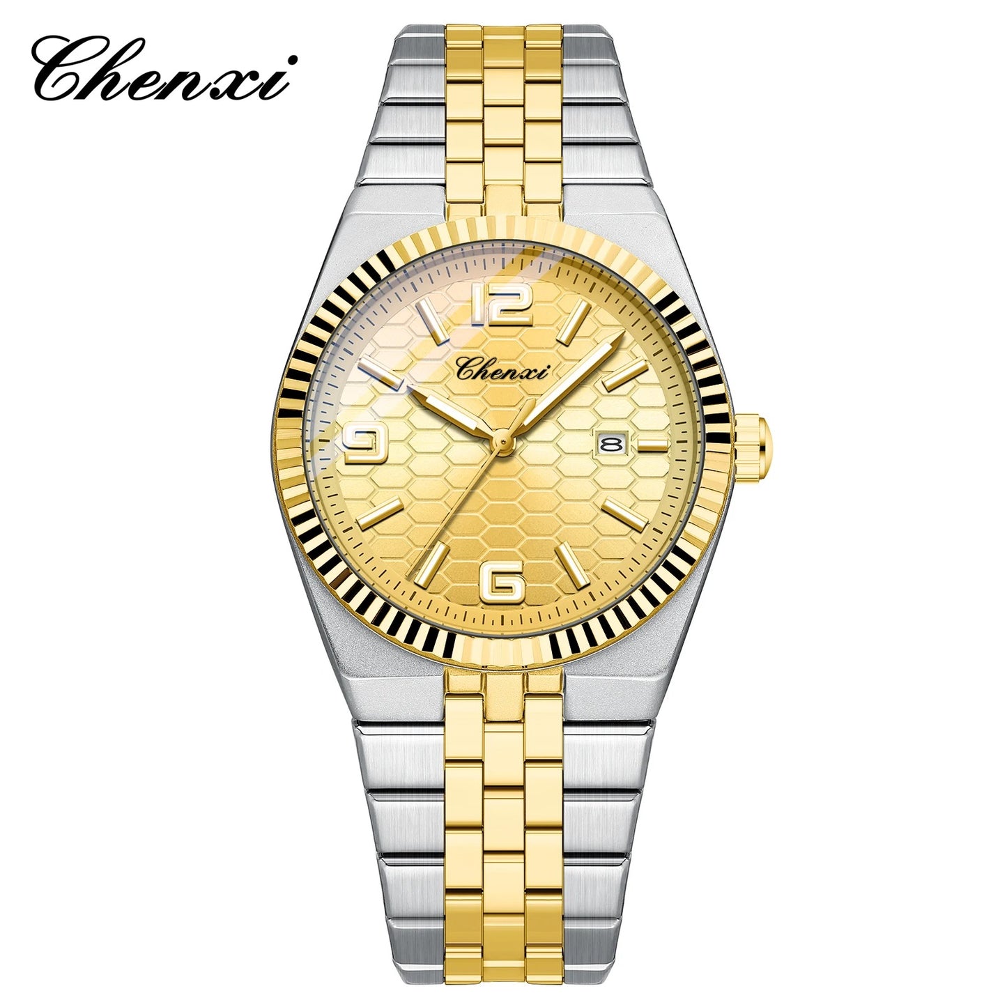 “CHENXI Men’s Luminous Circular Dial Quartz Watch – Fashion & Business”