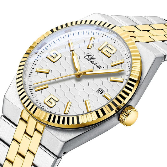 “CHENXI Men’s Luminous Circular Dial Quartz Watch – Fashion & Business”
