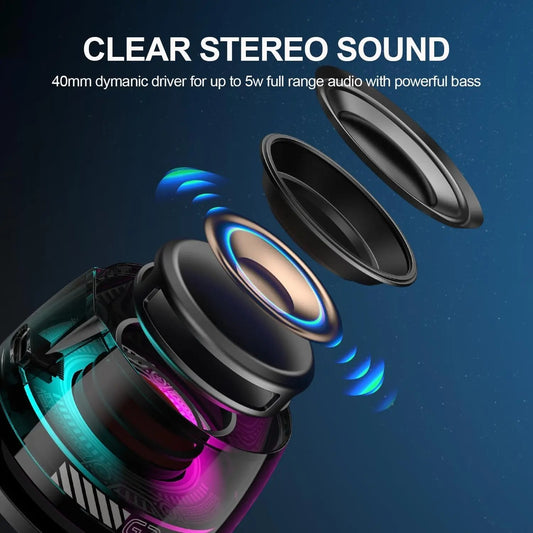 🔊🌈 HECATE G200 Bluetooth Speaker – RGB Lights & Phone Holder